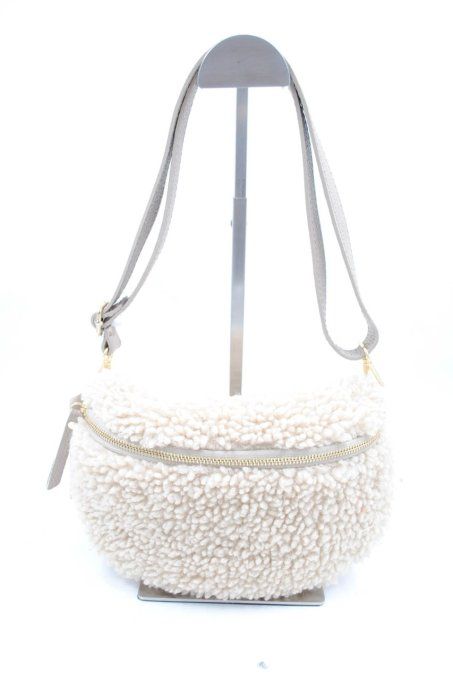 Sac banane fausse laine de mouton 3 coloris