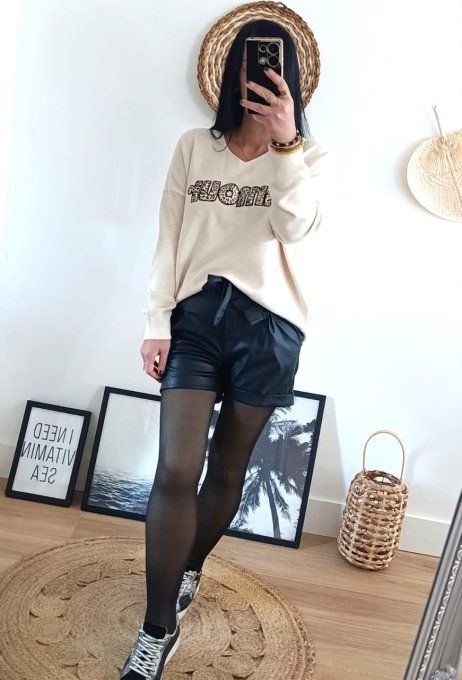 Short simili cuir S M L ou XL