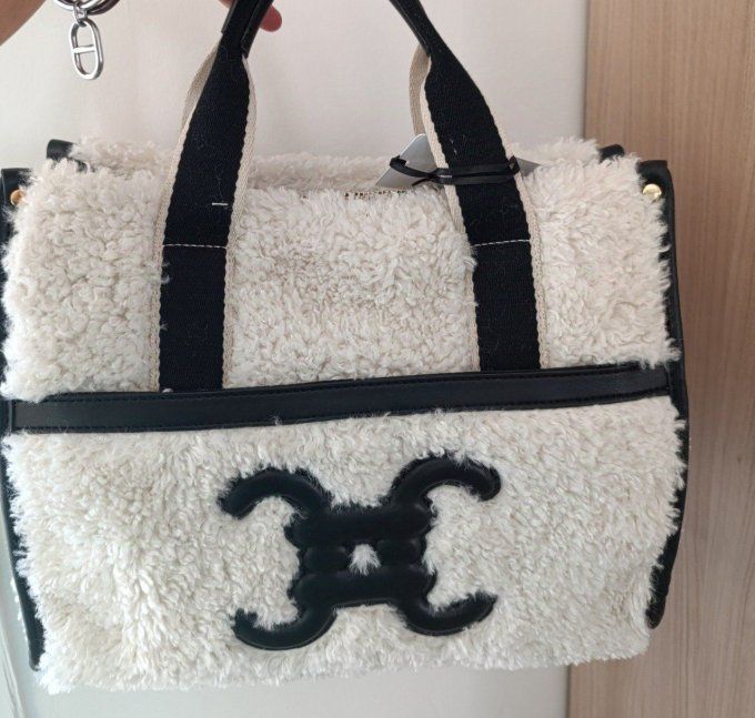 Sac à main  Teddy logo Double C Blanc