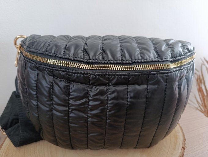 Sac banane doudoune noir 