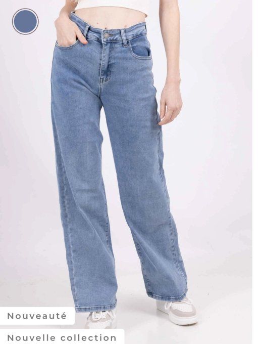 Jean tendance coupe wide leg du 36 au 44