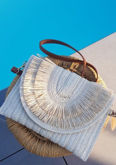 Sac tendance beaux jours en raphia dit Enveloppe 