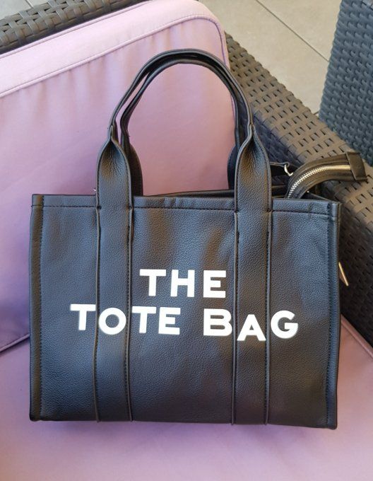 Sac inscriptions the tote bag  simili cuir Noir