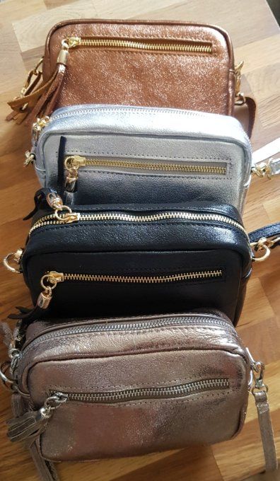 Sac rectangulaire tendance en cuir brillant