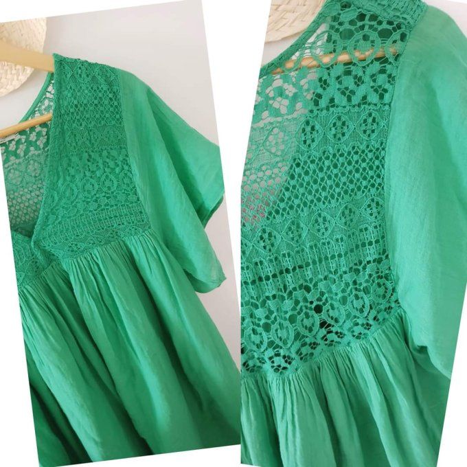 Robe " Agate " vert gucci taille unique jusqu'au 46