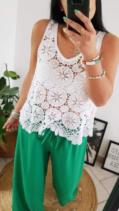 Top crochet tendance taille unique 36 au 40