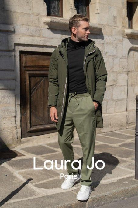 Parka kaki fourrée fausse fourrure homme plus que S et XXL