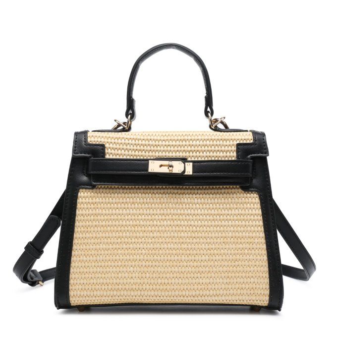 Petit sac inspi modele Kelly De Hermes beige et noir