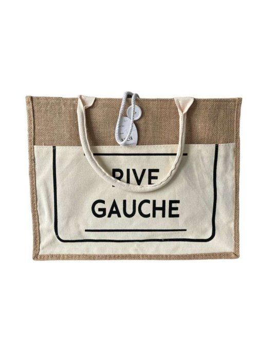 Sac cabas  rive gauche jUTE  lin