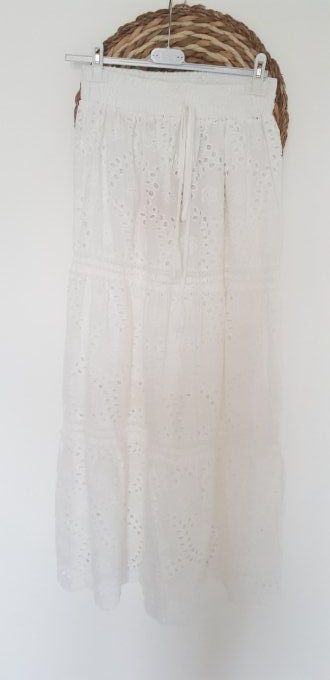 Jupe longue Wiya broderie anglaise taille unique 34 36 38